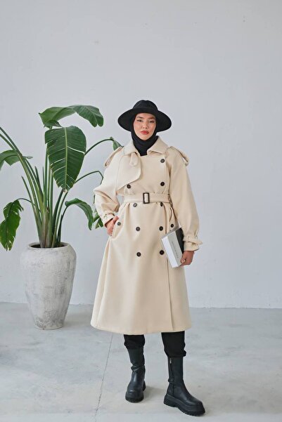 fmnbutik Trench coat echivalent cu marca Pinterest, cu căptușeală, importat, ...