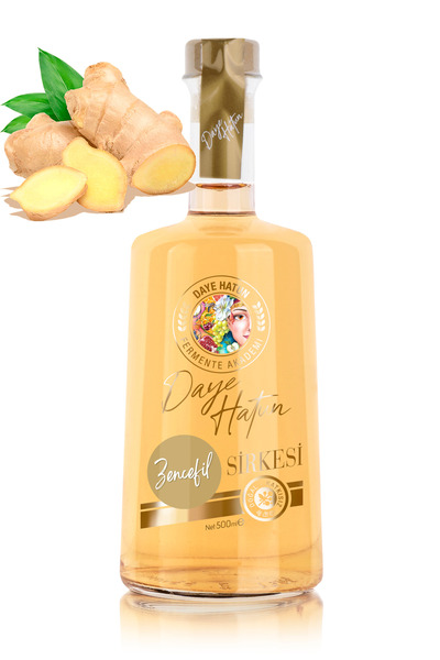 DAYE HATUN Zencefil Sirkesi / Ginger Vinegar (Doğal Fermente Canlı Sirke / Na...