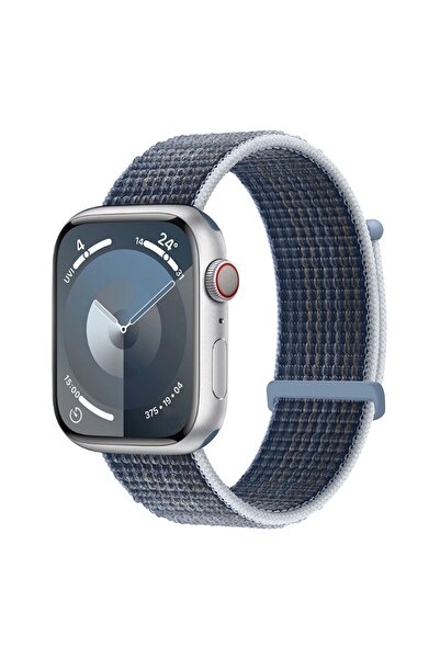 Alstrap Apple Watch 5 6 7 8 9 10 Uyumlu 44 45 46 49mm Kumaş Hasır Cırtlı Kordon
