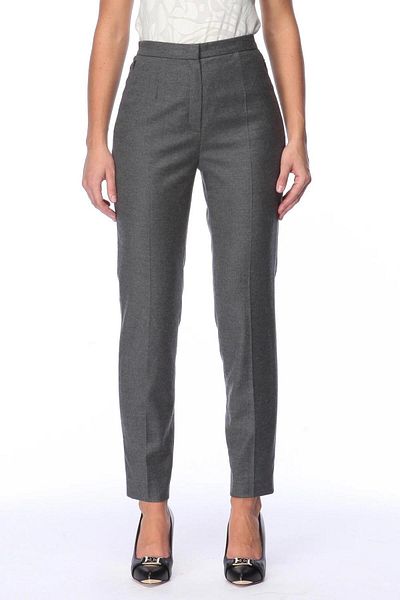 Escada High Waist Classic Wool And Cashmere Pants