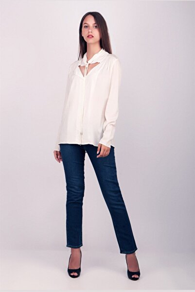 Escada Sport Düşük Bel Dar Paça Mavi Pamuklu Jean Pantolon