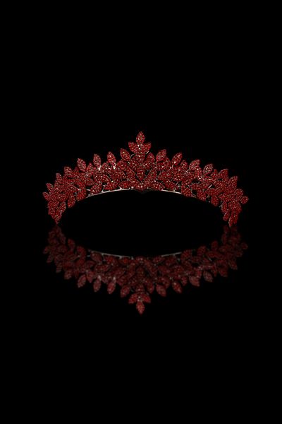 Hayalperest boncuk Model Leaf Mireasa Coroana Printesa Pentru Costume de Nunta Coroana Regina Mireasa Burgundy