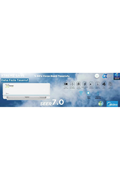 Midea 2025 Model Xtreme Save 12,000 Btu Inv. Klima Wi-fi (MONTAJ DAHİL)