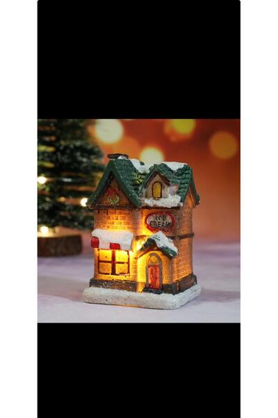 Zigver LED noel süslemeleri reçine küçük ev mikro peyzaj XMS süs noel hediyes...