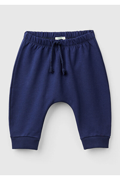 United Colors of Benetton Bebek Lacivert Arkası Logo Detaylı Beli Lastikli Bü...