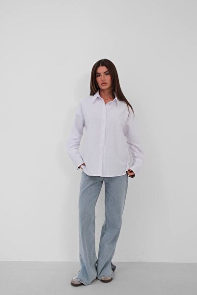 Black Fashion Manşet Detay Gömlek-S