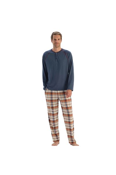 Dagi Herren Pyjama Set, Pyjama für Männer, Bequeme Shorts und Hemd, Herren Nachtwäsche Kleidungsset, Schlafbekleidung