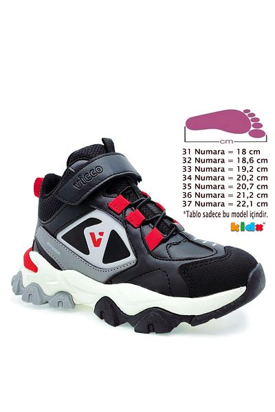 Vicco Healer Lightweight and Flexible Orthopedic Outdoor Kids Boots Black