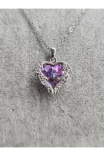 SiestaAccessories قلادة قلب الملاك الفضية