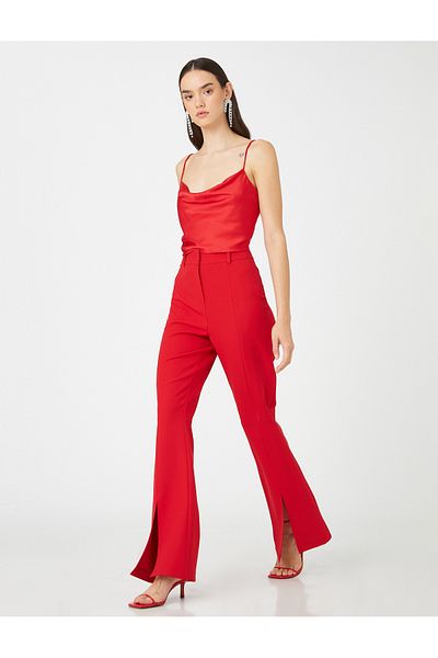 Koton Abendkleidbluse aus Satin mit Trägern und Raffdetail am Rücken