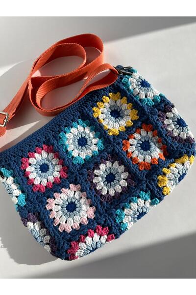 JINJI ÖRGÜ MOTİFLİ OMUZ ÇANTASI