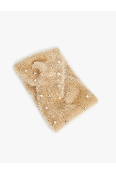 Koton Pearl Detailed Plush Hair Band
