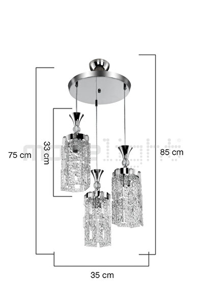 Modelight MARKİS 3LÜ ÇEMBER AVİZE SALON-OTURMA-ÇOCUK-YEMEK-YATAK ODASI-ANTRE-MUTFAK