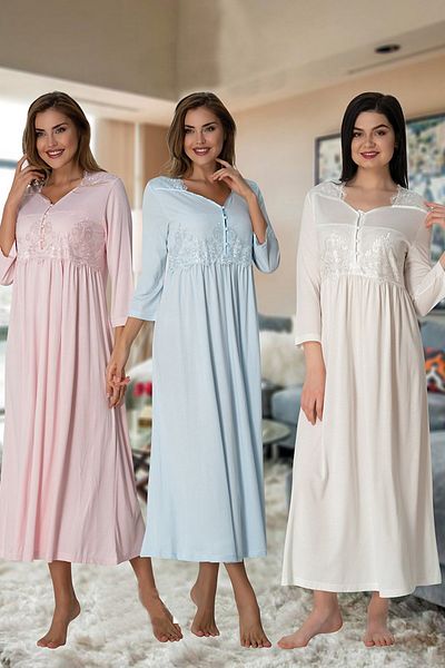Pelin Cămașă de noapte pentru maternitate, cu mânecă lungă, cu design special