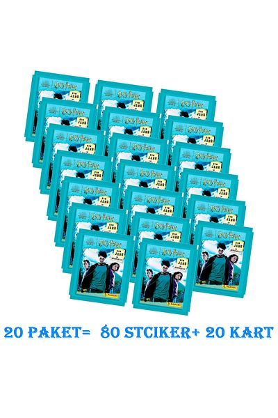 Panini Harry Potter at Hogwarts 1 Year Sticker Set 20 Pack (20 Pack= 40 Stciker+ 20 Cards)