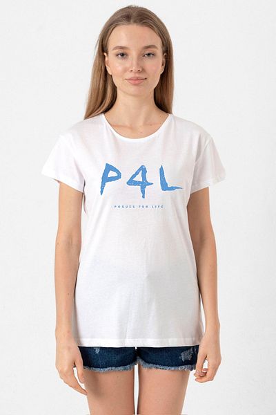 Tshirthane Outer Banks P4L White Women's Cycling Collar Tshirt