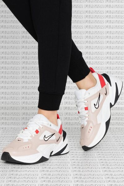 Nike M2k Tekno Leather Unisex Reflector Sneaker Hakiki Deri Beyaz Spor Ayakkabı