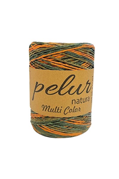 Pelur Natura Turuncu Yeşil Kağıt İp 250gr