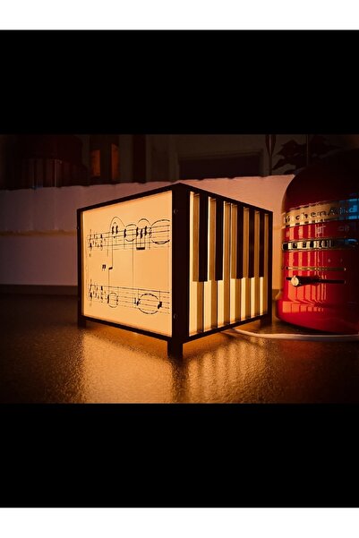 KAMER LED IŞIKLI PİANO NOTA MÜZİK. LAMBA
