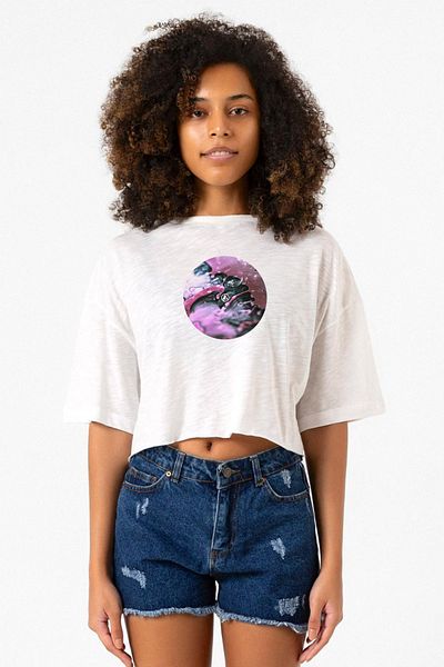 Tshirthane Linkin Park from Zero White Gray Women's Crop Tshirt