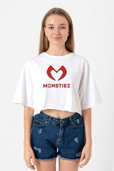 Tshirthane Babymonster Monstiez White Women's Crop Tshirt