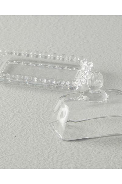 English Home Miny Glass Covered Snack Bowl Transparent 10.5X6.5 cm