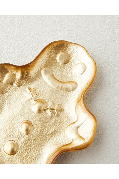 English Home Gingerman Glass 21 cm Gold Snack Bowl