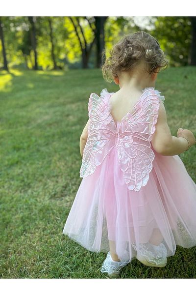 ALYRA Bebeluş Fetiţă Copil Cu Aripi Petrecere Zi de Naştere Nuntă Ocazie Specială Tulle Tutu Căptuşit Rochie de Anul Nou Printesa