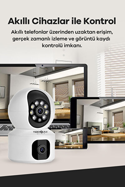 Teknoloji Gelsin Q5 Smart Kamera Ses Kayıtlı Gece Görüşlü Full HD 1080P Çift ...