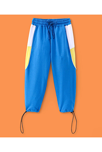 Ollington St. Ollington St. 100% Cotton Full Sleeves Floral Sweatshirt & Color Blocked Joggers Set - Multicolor