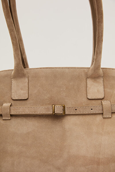 Manuka SÜET KEMERLİ ÇANTA VİZON