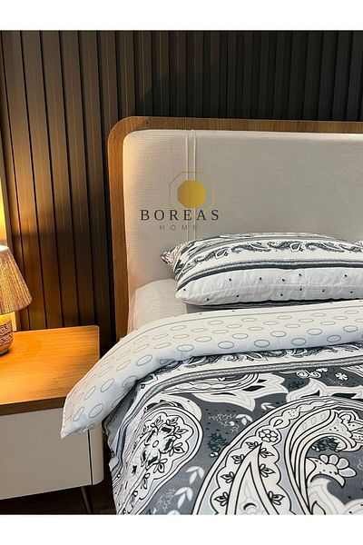 Boreas Home Σετ Παπλωματοθήκη Διπλό Σεντόνι Vena Cotton