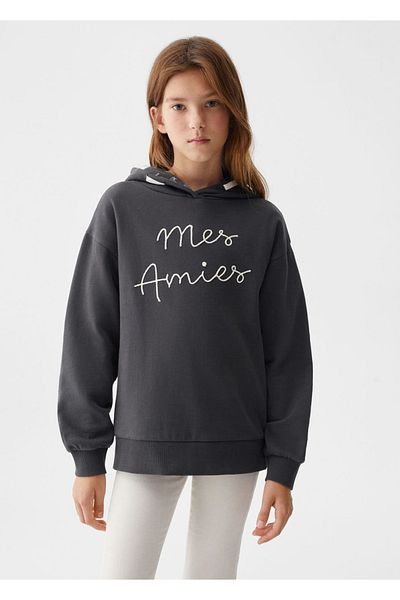 MANGO Kids Sweatshirt mit aufgesticktem Text