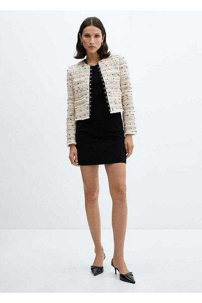 MANGO Woman Hooked Tweed Jacket