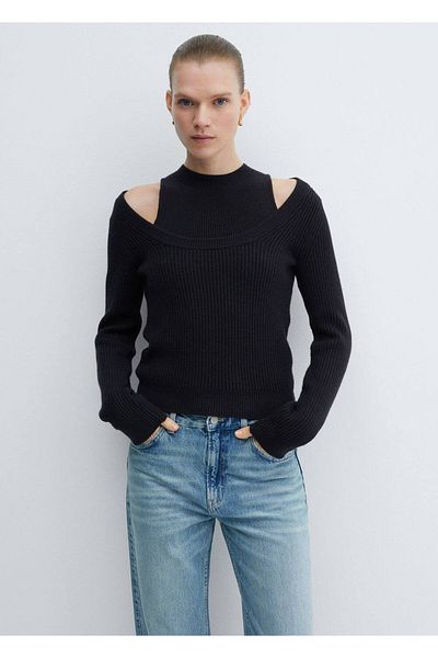 MANGO Woman Low-Cut Collar Sweater