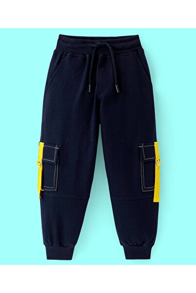 Ollington St. Ollington St. 100% Cotton Knit Half Sleeves T-Shirt & Joggers Set Space Theme  - Navy Blue & Yellow