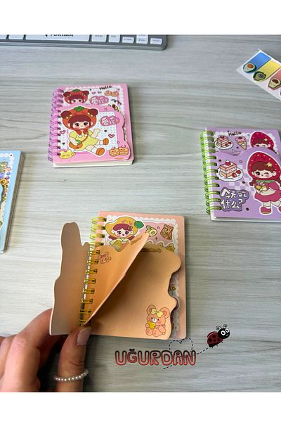 NaSaDAN Fruit Girl Cute - Blocnotes A6 cu dungi spiralate 1 bucată