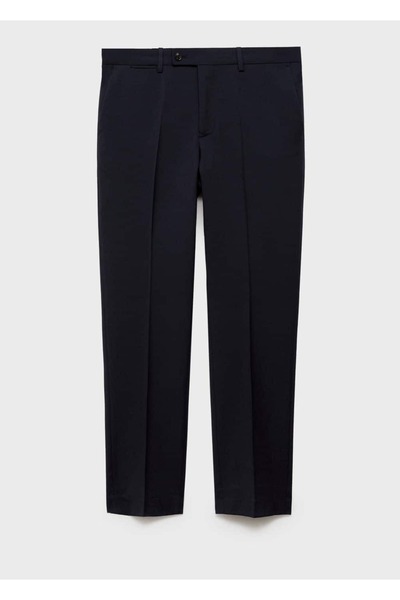 MANGO Man %100 işlenmemiş yün dar kesim pantolon