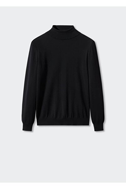 MANGO Man Pulover 100% lână merinos cu gât
