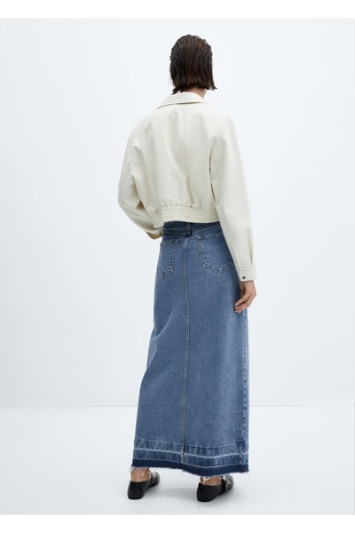 MANGO Woman Uzun Denim Etek