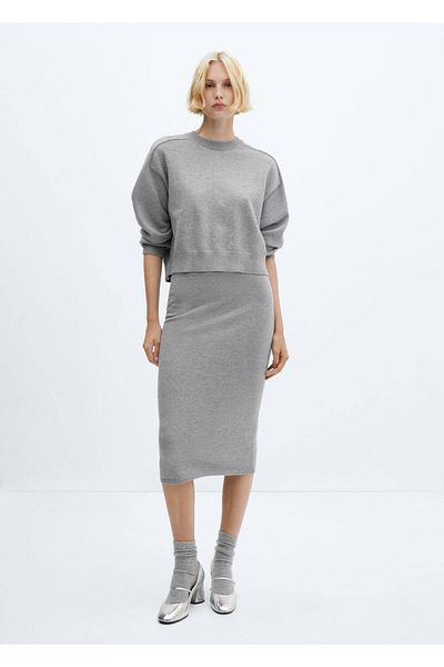 MANGO Woman Sweater with decorative stitching