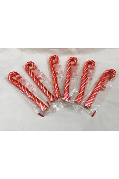 B&B STORE Kırmızı Beyaz Baston Şeker 5 Adet 23gr DEKORSUZ