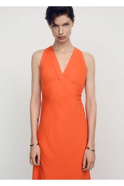 MANGO Woman Rochie decupată în spate