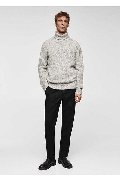 MANGO Man Rollkragenpullover aus Wolle