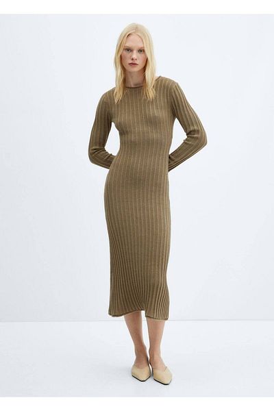 MANGO Woman Rib Dress