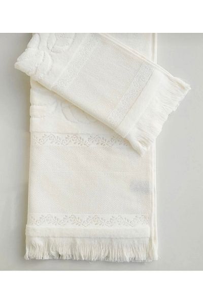 Fiesta Etamine Mother-Daughter Towel Set Cream