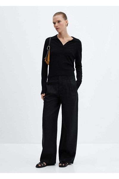 MANGO Woman Pulover cu gât polo