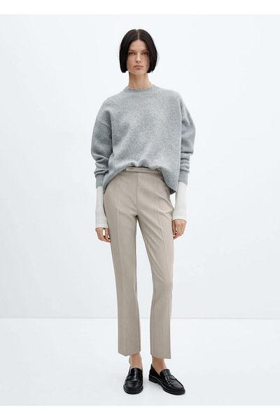 MANGO Woman Straight-cut trousers with belt