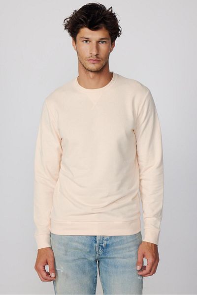 Tudors Φούτερ Unisex Oversize Wide Cut 100% βαμβακερό Basic Ecru Crew Neck