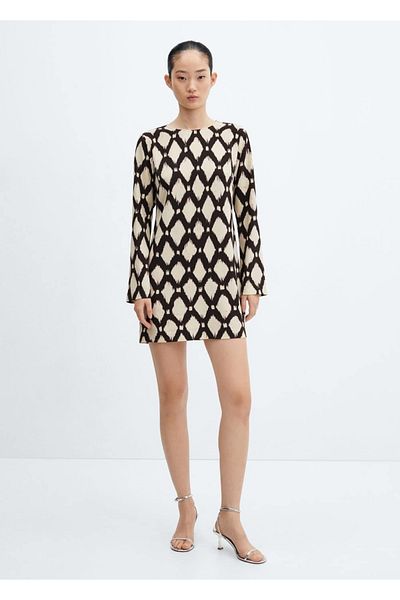 MANGO Woman Long Sleeve Short Dress